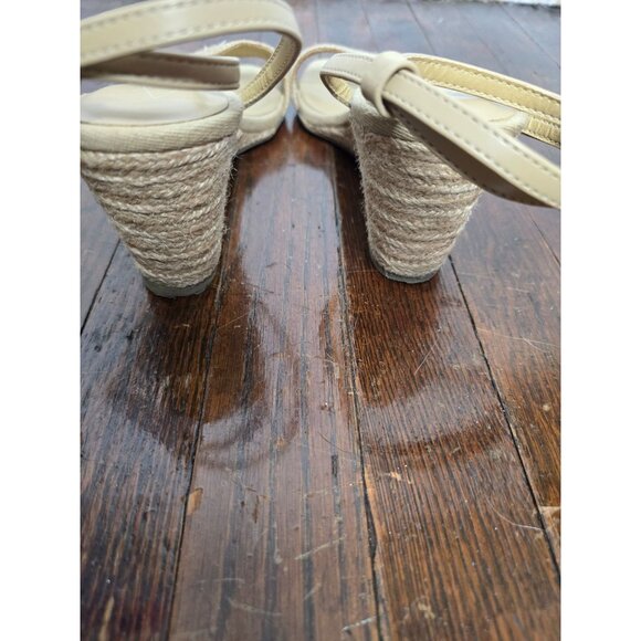 Joie Lila Straw Jute Wedge Sandals Espadrille Woven Natural - Picture 5 of 11